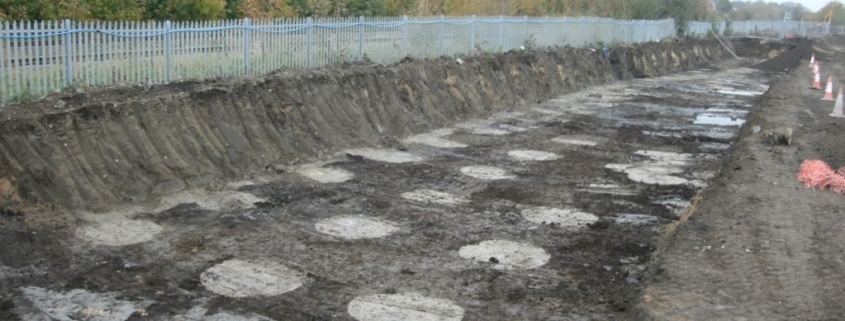 Ground stabilisation soil mixing columns
